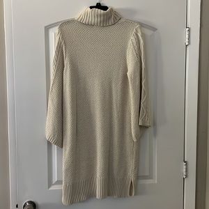 Chaps Sweater Dress Dress Chaps White Sweater Cable Knit Jumper V Neck  Ralph Lauren